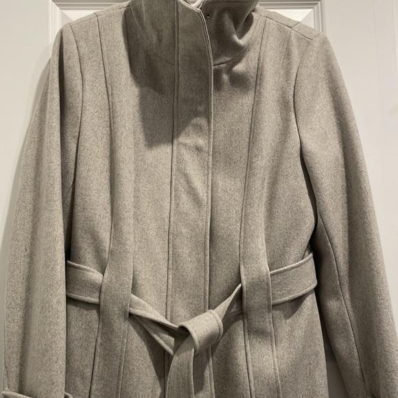 NWT Light Gray Calvin Klein Wool Coat - Picture 4 of 8